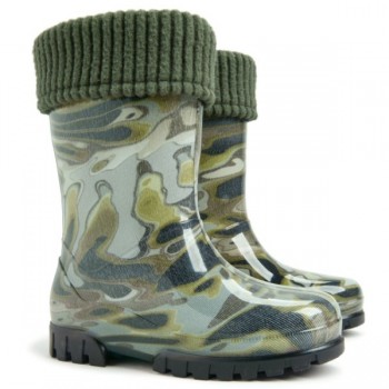 Резиновые сапоги Demar TWISTER LUX PRINT N ( зеленая мозаика )